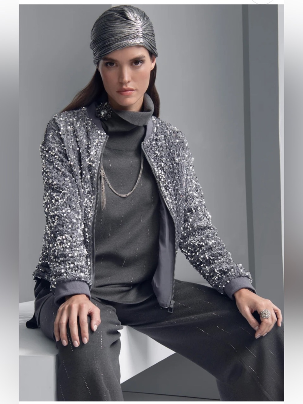 Picadilly Black Sequin Bomber Jacket BNWT Size XL $85
